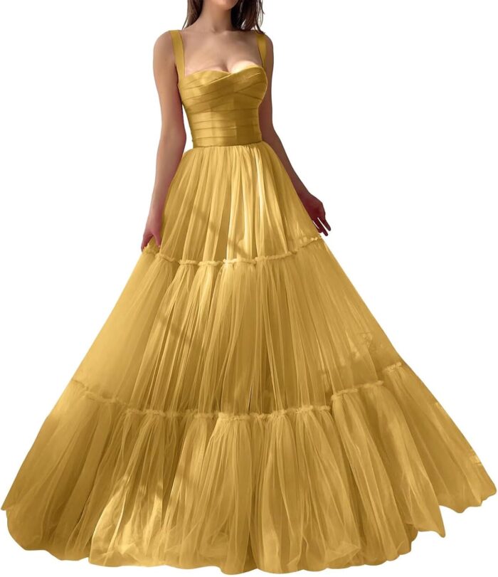Prom dresses for women tiered chiffon formal dress a line off shoulder lw112.jpg