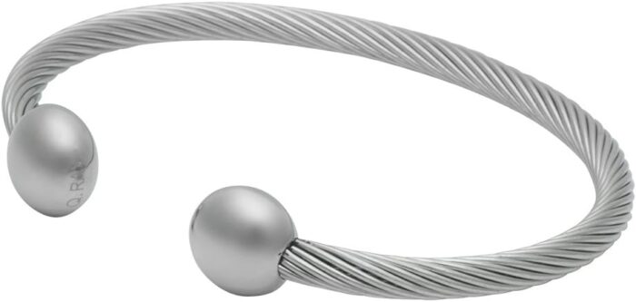 Qray professional hi gauss magnets surgical steel golf athletic bracelet men women c shaped health wellness bracelet.jpg