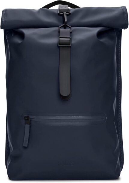 Rains rolltop rucksack backpack waterproof backpack for women and men rucksack for travel and work blue.jpg