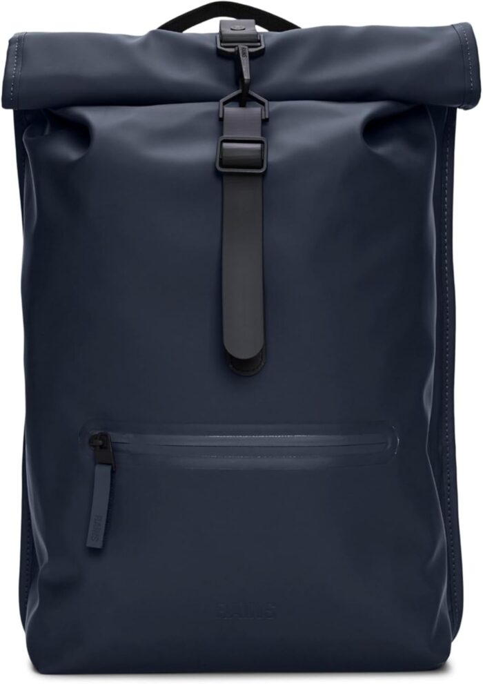 Rains rolltop rucksack backpack waterproof backpack for women and men rucksack for travel and work blue.jpg