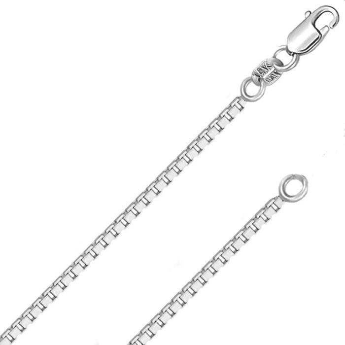 Real solid 14k yellow or white gold 0.50mm 1.3mm diamond cut square mirror box veneziana chain necklace with lobster claw clasp multiple lengths available men women made in italy.jpg