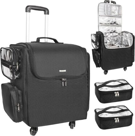 Relavel rolling makeup train case hairstylist traveling bag with 4 wheels heat insulation full layer adjustable dividers hair tools and cosmetics storage organizer trolley suitcase makeup cart.jpg