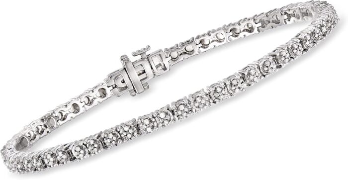 Ross simons 0.25 ct. t.w. diamond tennis bracelet in sterling silver.jpg