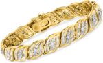 Ross simons 1.00 ct. t.w. diamond bracelet in 18kt gold over sterling.jpg