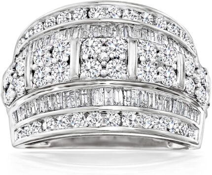 Ross simons 2.00 ct. t.w. baguette and round diamond multi row ring in sterling silver.jpg