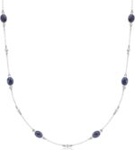 Ross simons 7.20 ct. t.w. sapphire and .25 ct. t.w. diamond station necklace in sterling silver.jpg