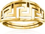 Ross simons italian 14kt yellow gold greek key ring. size 8.jpg