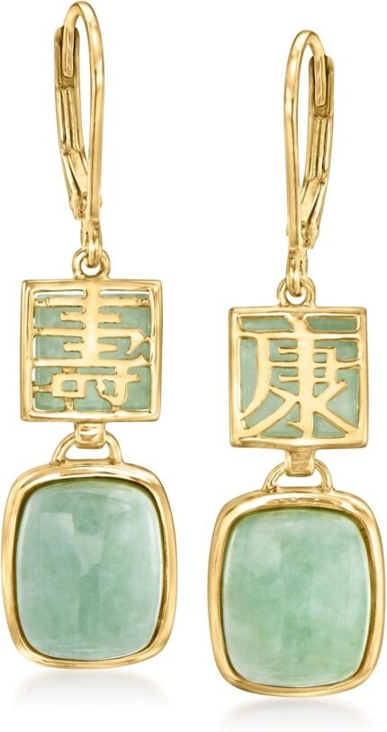 Ross simons jade longevity drop earrings in 18kt gold over sterling.jpg