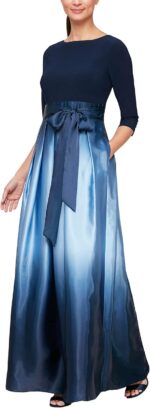 S.l. fashions womens long satin mother of the bride dress with pockets formal party gown petite and regular sizes.jpg