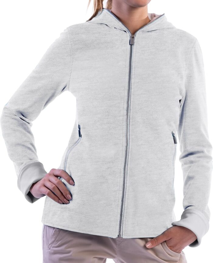 Scottevest glow hoodie for women 18 hidden pockets lightweight zip up sweatshirt for travel more.jpg
