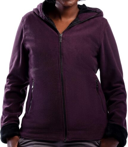Scottevest hoodie for women 14 hidden pockets warm fleece zip up sweatshirt for travel more.jpg