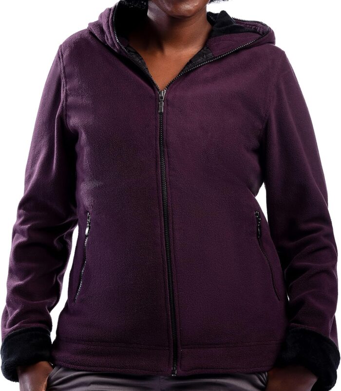 Scottevest hoodie for women 14 hidden pockets warm fleece zip up sweatshirt for travel more.jpg