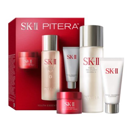 Sk ii youth essentials skin care set includes facial cleanser facial essence skinpower face cream anti aging skin care set to reduce fine lines improve uneven texture 3 count.jpg