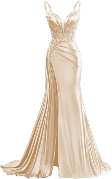 Solodish spaghetti straps satin mermaid prom dresses long lace applique formal evening gown.jpg