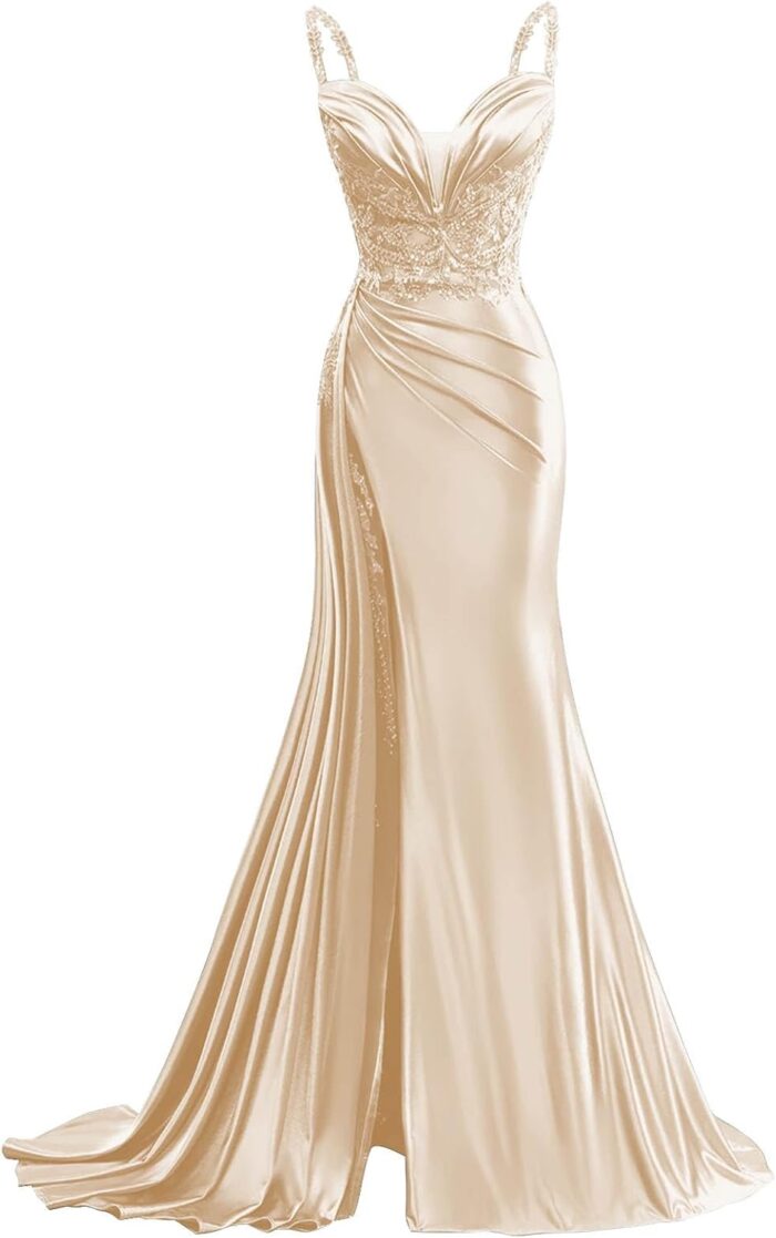 Solodish spaghetti straps satin mermaid prom dresses long lace applique formal evening gown.jpg