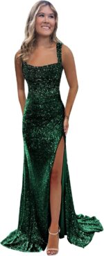 Solodish sparkly sequin prom dress corset mermaid formal evening gown with slit.jpg