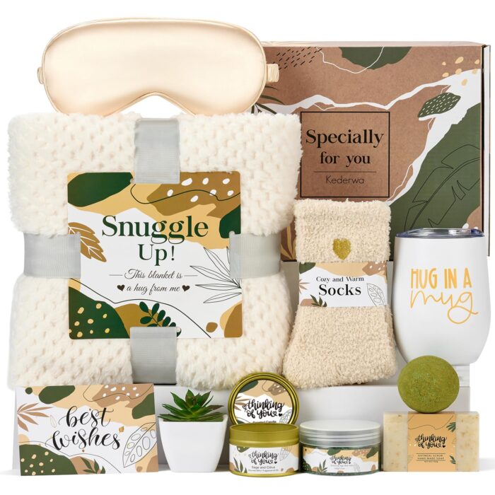 Self care gifts for women care package for women with tumbler scented candle relaxing spa gifts basket inspirational gifts for mom sister wife friends.jpg