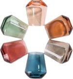 Set of 6 crystal stemless wine glasses 14oz multi color short tumblers for wine or soft drinks perfect birthday gifts for women 6 set.jpg