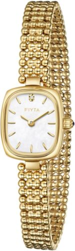 Small gold watch series womens watch diamond studded rectangular case adjustable stainless steel bracelet wrapped by stylish gift box elegant present watch for women.jpg