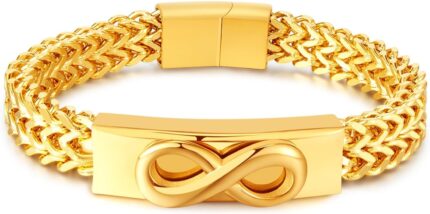 Solid 18k gold mens and womens bracelet miami cuban chain bracelet infinity love bracelets valentines daybirthdaychristmas gift box.jpg