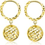 Solid 18k gold hoop earrings dangle for women dainty tiny hollow teardrop real gold hoop earrings for girls real gold pure gold with certificate fine bride jewelry gift for wedding prom party.jpg