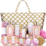Spa luxetique spa baskets for women gift gift basket for women 15pcs rose spa sets spa kit includes bath oil bath salt bubble bath bath sets for women gift mothers gifts.jpg