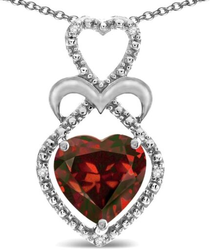 Star k solid 14k gold double open heart halo embrace pendant necklace.jpg