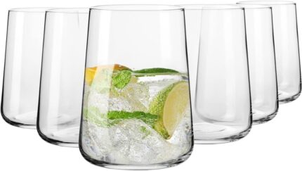 Stemless wine glass set of 6 wine glass 16oz hand made crystal red white wine glasses for daily use hosting home bar evening party gift idea for men or women housewarming 6 set.jpg