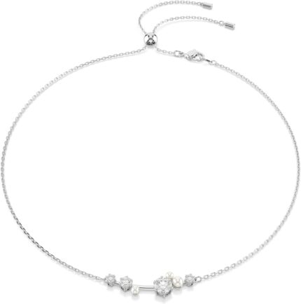 Swarovski constella necklace crystal pearl round cuts clear rhodium finish.jpg