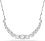 Swarovski matrix necklace gradient of round cuts clear rhodium finish.jpg