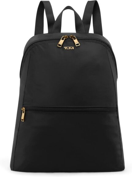Tumi just in case foldable backpack lightweight compact travel backpack for one bag travel 15.5 x 12.3 x 4.5 black with gold hardware.jpg