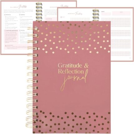 The gratitude journal for women 2025 thankfulness prompts daily affirmations guided planner self care gift mindfulness workbook for self love personal growth and happiness journaling pink.jpg