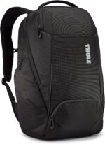 Thule accent laptop backpack new fits macbook hardshell protective compartment quick access front pocket side zipper pocket 100 recycled fabric hidden back pocket.jpg