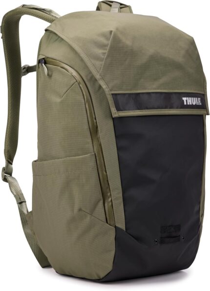 Thule paramount bike commuter backpack 28l capacity adjustable fit 16 padded laptop sleeve and 11 tablet pocket helmet attachment accessible side phone pocket taillight loop.jpg