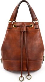 Time resistance leather bucket bag full grain real leather tote bag for women.jpg