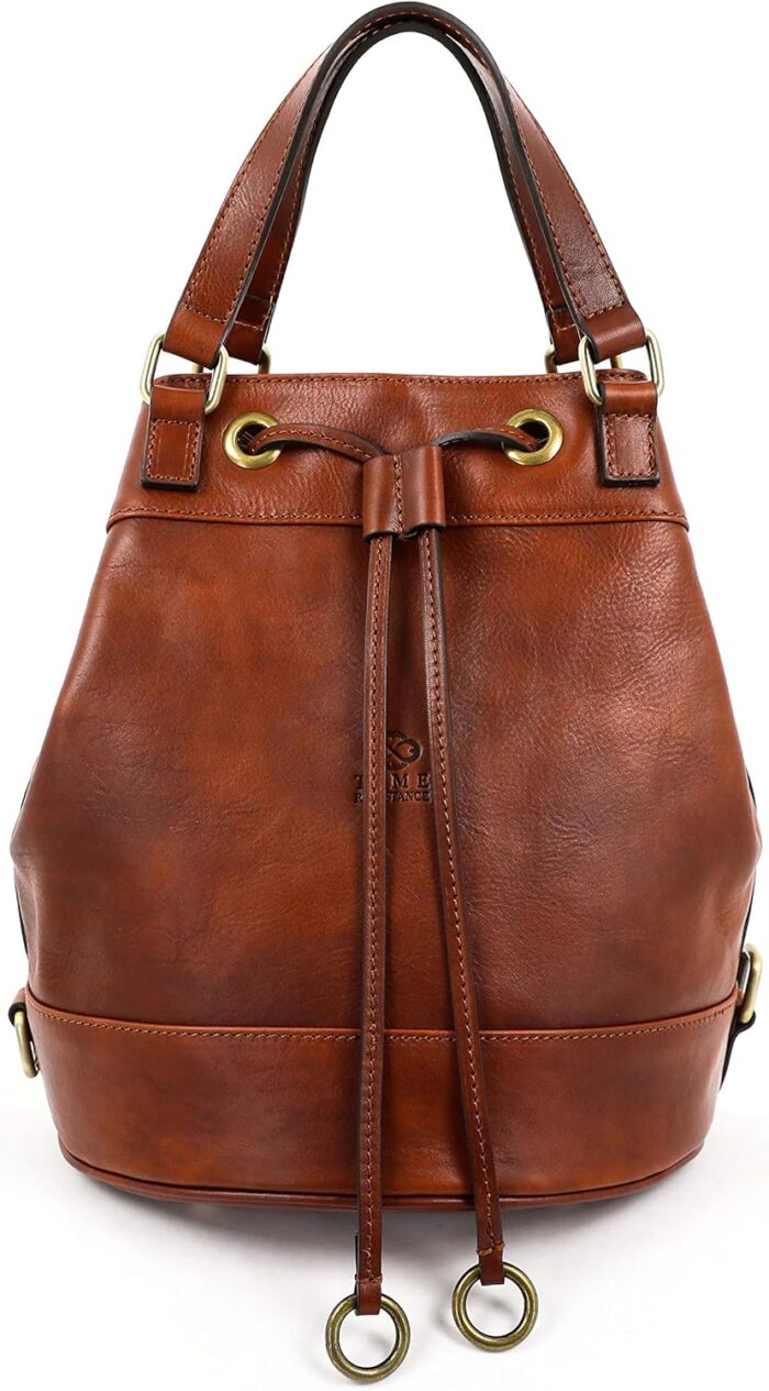 Time resistance leather bucket bag full grain real leather tote bag for women.jpg