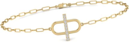 Timeless classics womens diamond pave bar paperclip link bracelet available in 14k white and yellow gold color j kclarity i2 i3.jpg