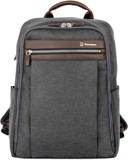 Travelpro platinum elite slim laptop travel backpack fits up to 16 inch laptop business water resistant men and women vintage grey.jpg