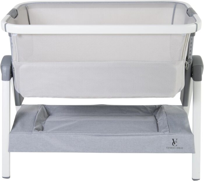 Venice child california dreaming bedside crib bassinet wtravel case bamboo bassinet sheet removable bamboo compressed cotton mattress height adjustable easy clean gray.jpg