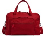 Vera bradley womens cotton weekender travel bag cardinal red recycled cotton one size.jpg