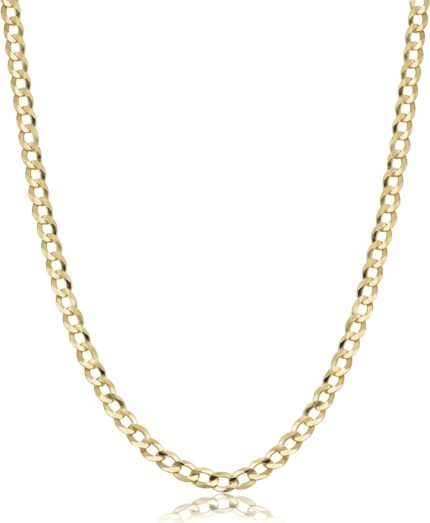 Verona jewelers 10k gold unisex 2.2mm italian cuban curb link chain necklace 10k necklaces 10 karat gold chain 16 18 20 22 24 26 28 30.jpg