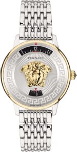 Versace medusa icon collection luxury womens watch timepieces with a silver bracelet and dial featuring a stainless steel case.jpg