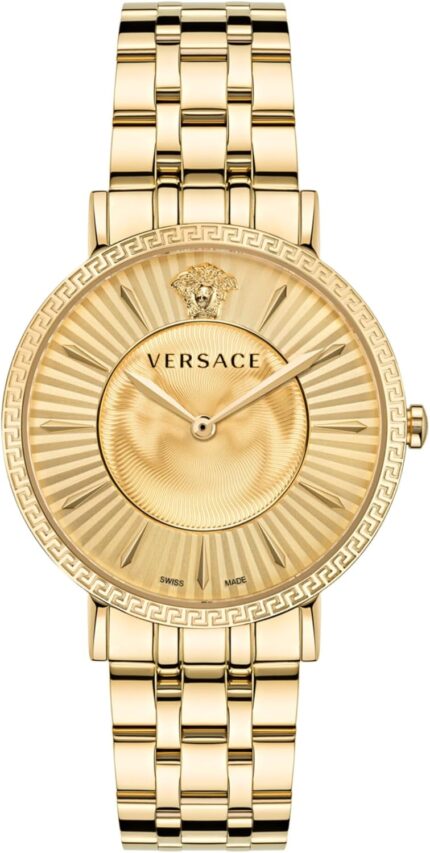 Versace v eternal collection luxury womens watch timepieces with a gold bracelet case and dial.jpg