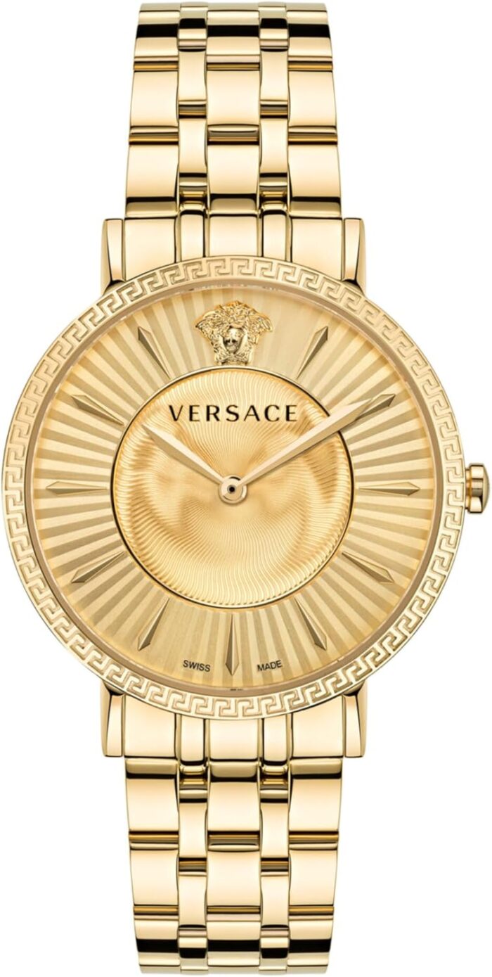 Versace v eternal collection luxury womens watch timepieces with a gold bracelet case and dial.jpg
