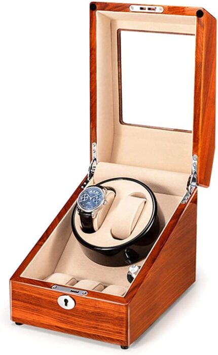 Watch winder box for 23 automatic watch solid wood watches storage box supports usb charging silent motor for men women gift high end，c.jpg