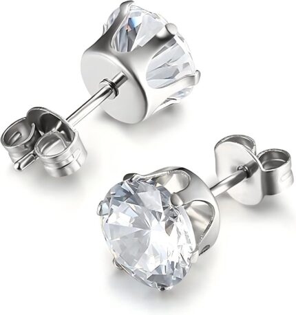 Womens gold stud earrings 2 pcsset diamond stone luxury design best for wives mothers.jpg