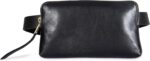 Womens leather belt bag removable zip pouch for hands free carrying.jpg