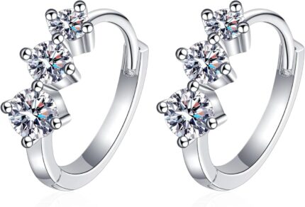 Womens luxury 1 carat 14k gold diamond hoop earring excellent cut vvs1 sophisticated and chic ear jewelry.jpg