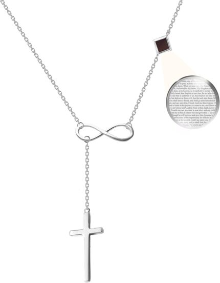 Y cross necklace nano bible jewelry christian infinity pendant entire kjv new testament holy scriptures on 0.2 microchip religious faith jewelry for women 18 link chain.jpg