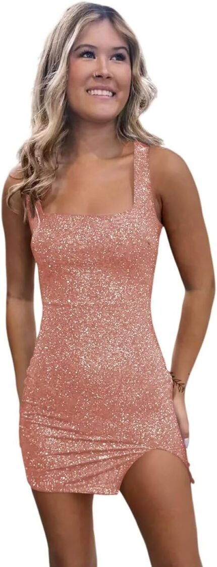Ymsha sparkly sequin homecoming dresses for teens tight short prom dress with slit yms363.jpg